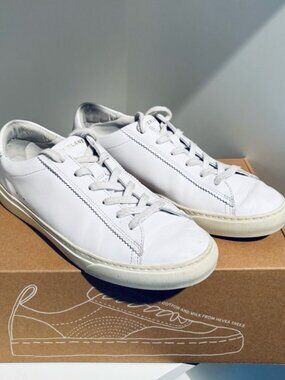 Everlane The Day Sneaker White Leather. Size 9. Comfort. Preppy.